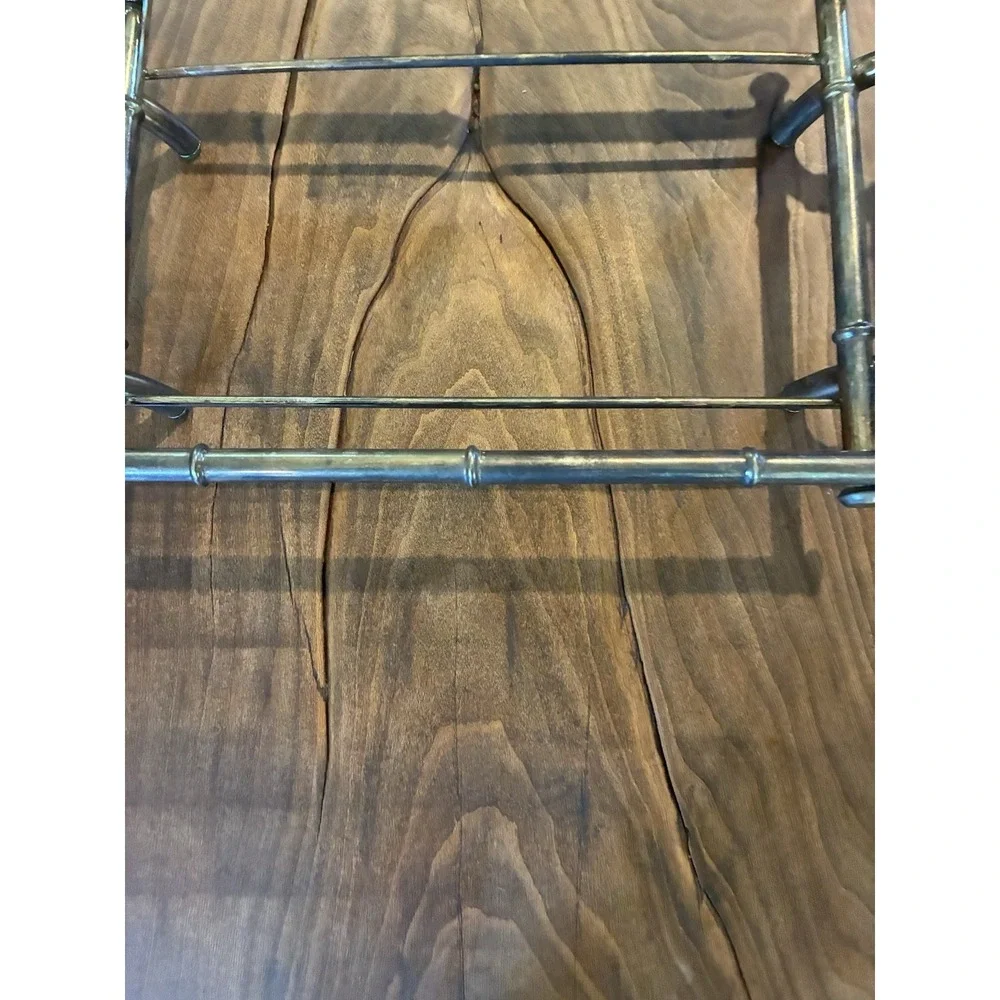 Maurice‎ Duchin Bamboo Silver Plated Serving Tray
